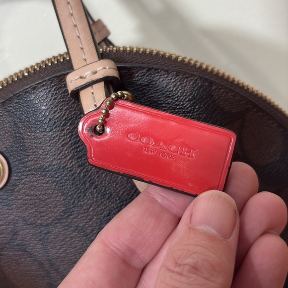 Coach Peyton Mini Signature Cora Domed Satchel Brown Tan # F32584 - Picture 5 of 13